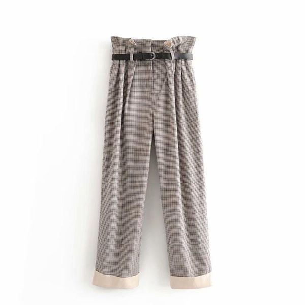 women's pants & capris early spring 2021 style thin high waist plaid bag belt loose curled paper casual, Black;white
women's pants & capris early spring 2021 style thin high waist plaid bag belt loose curled paper casual, Black;white
