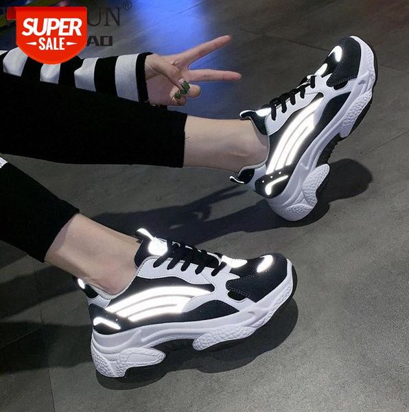 women sneakers reflective breathable thick sole shoes black dad korean spring platform chaussures femme #es7w
women sneakers reflective breathable thick sole shoes black dad korean spring platform chaussures femme #es7w