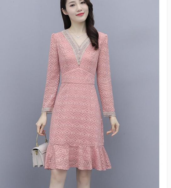 2021summer fashion long sleeve women's long dress@09, Black;gray