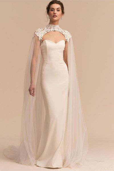 wraps & jackets white appliques tulle wedding bridal cape high neck temperament handmade length lace long accessories 2021
wraps & jackets white appliques tulle wedding bridal cape high neck temperament handmade length lace long accessories 2021