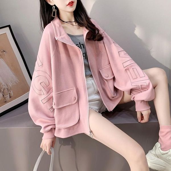 short zipper sweater jacket women's solid color loose korean 2021 new spring and autumn chic cardigan, Black
short zipper sweater jacket women's solid color loose korean 2021 new spring and autumn chic cardigan, Black