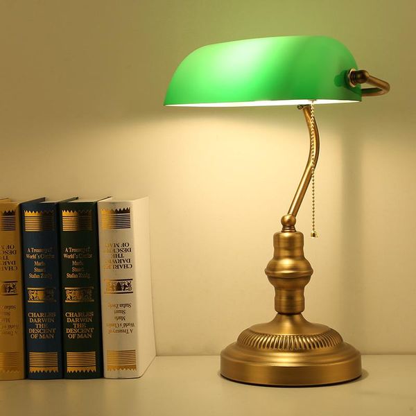 table lamps retro old vintage green glass lampshade bank lamp 3 color base iron desk light for study office bedroom living room
table lamps retro old vintage green glass lampshade bank lamp 3 color base iron desk light for study office bedroom living room