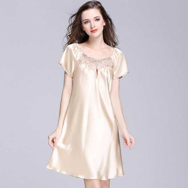 women's sleepwear homewear summer short sleeve nightdress women night gown sleep nightgown nightwear, Black;red
women's sleepwear homewear summer short sleeve nightdress women night gown sleep nightgown nightwear, Black;red