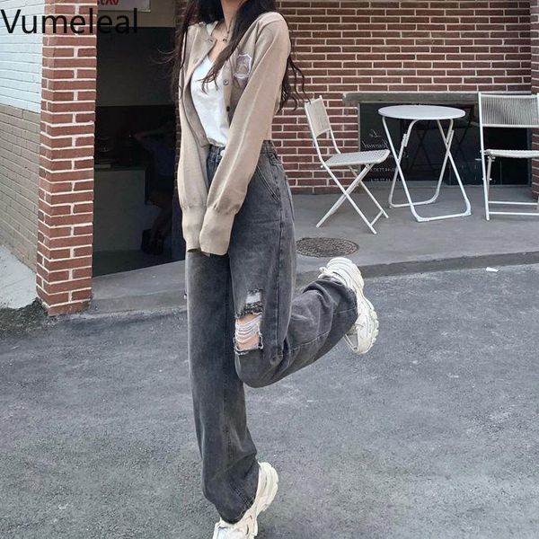 women's pants & capris retro bf ripped straight leg jeans for spring, high-waisted, all-match loose that show thin, wide legs and floor, Black;white
women's pants & capris retro bf ripped straight leg jeans for spring, high-waisted, all-match loose that show thin, wide legs and floor, Black;white