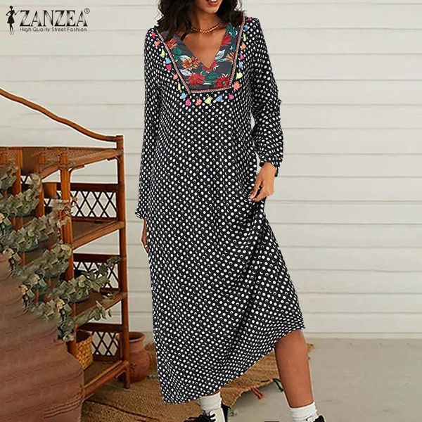 dresses 2021 bohemian polka dot dresses women autumn print patchwork maxi vestidos casual long sleeve holiday robe oversize 5xl, Black;gray
dresses 2021 bohemian polka dot dresses women autumn print patchwork maxi vestidos casual long sleeve holiday robe oversize 5xl, Black;gray