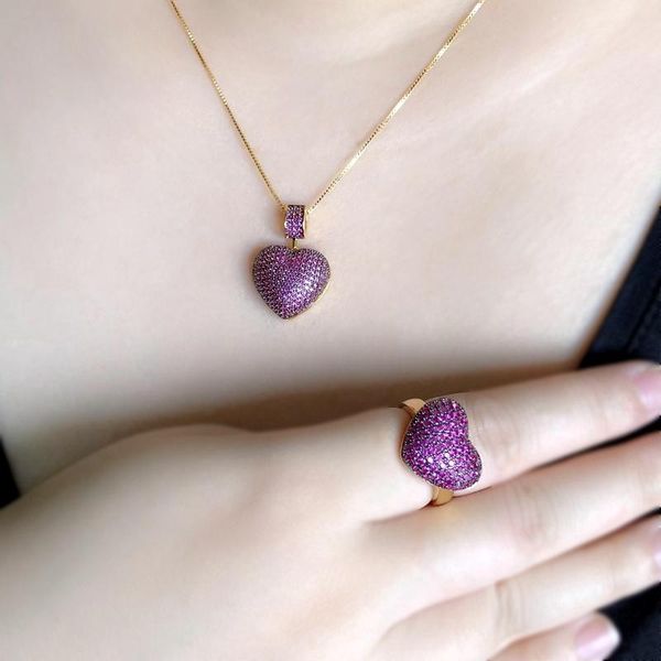 earrings & necklace cute heart shape jewelry set full micro cubic zirconia colorful pendant adjustable ring sets for women fashion, Silver
earrings & necklace cute heart shape jewelry set full micro cubic zirconia colorful pendant adjustable ring sets for women fashion, Silver