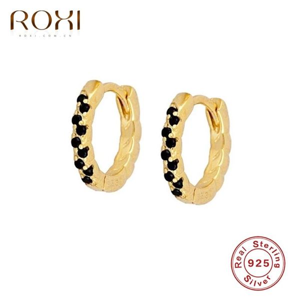 hoop & huggie roxi black zircon crystals round earrings for women jewelry 925 sterling silver unusual cartilage pendientes, Golden;silver
hoop & huggie roxi black zircon crystals round earrings for women jewelry 925 sterling silver unusual cartilage pendientes, Golden;silver