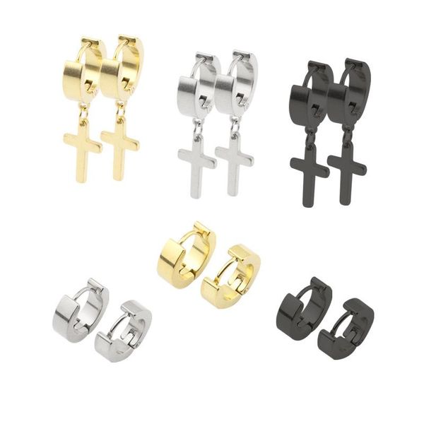 hoop & huggie 6 pairs 100% stainless steel cross pendant earrings for women and men punk circle studs earring fashion jewelry, Golden;silver
hoop & huggie 6 pairs 100% stainless steel cross pendant earrings for women and men punk circle studs earring fashion jewelry, Golden;silver