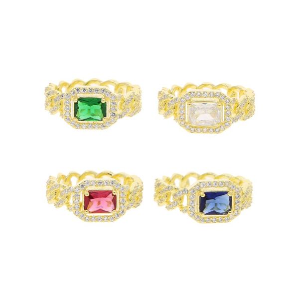 wedding rings gold color micro pave 5a cubic zirconia cz cuban link chain band colorful birthstone engagement women finger ring, Slivery;golden
wedding rings gold color micro pave 5a cubic zirconia cz cuban link chain band colorful birthstone engagement women finger ring, Slivery;golden