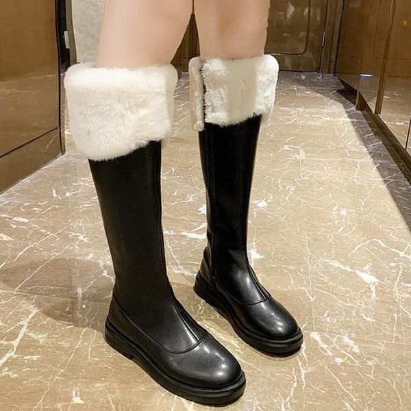 boots rimocy women's fluffy plush winter high 2021 waterproof pu leather square heels knee woman platform shoes mujer, Black
boots rimocy women's fluffy plush winter high 2021 waterproof pu leather square heels knee woman platform shoes mujer, Black
