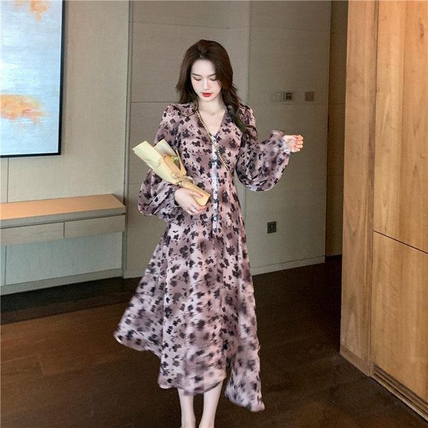 casual dresses women's autunm floral printed high waist vestido v-neck package hips elegant fashion vintage lady chiffon long, Black;gray
casual dresses women's autunm floral printed high waist vestido v-neck package hips elegant fashion vintage lady chiffon long, Black;gray