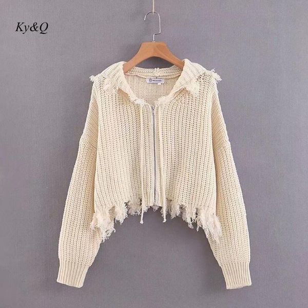 women's knits & tees 2021 autumn winter runway zipper tassels sweater cardigan women long sleeve fashion casual versatile knitted coat, White
women's knits & tees 2021 autumn winter runway zipper tassels sweater cardigan women long sleeve fashion casual versatile knitted coat, White
