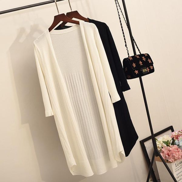 women's knits & tees artificial ice silk long cardigan jacket women summer thin knitted sweater jumper sueter mujer white cardigans coa
women's knits & tees artificial ice silk long cardigan jacket women summer thin knitted sweater jumper sueter mujer white cardigans coa