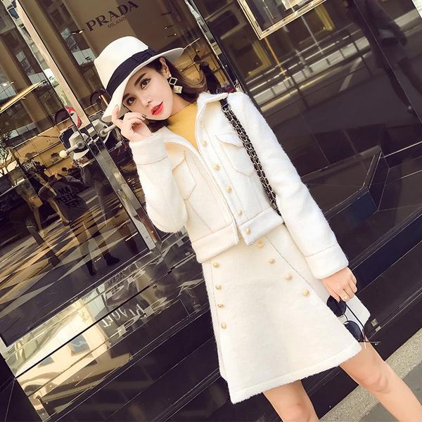 women's suits & blazers white real po winter coat two piece warm office lady suit, White;black
women's suits & blazers white real po winter coat two piece warm office lady suit, White;black