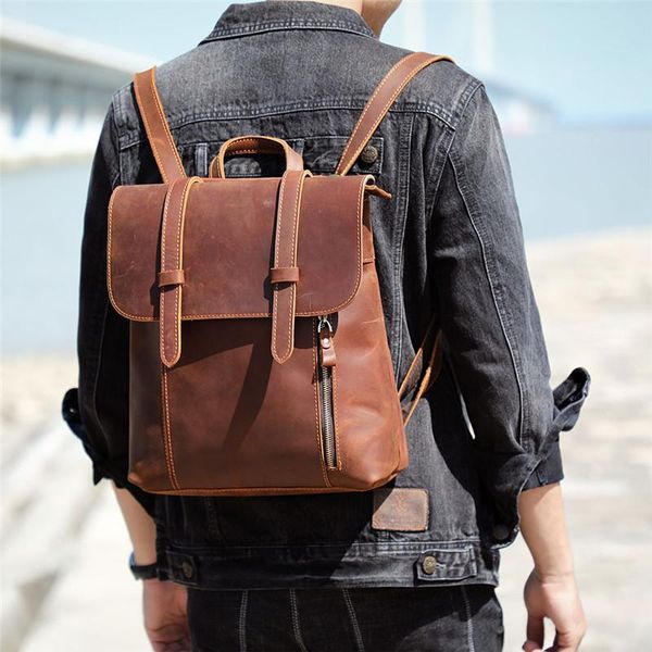 backpack simple vintage multifunctional bookbag casual natural genuine leather women's daily bagpack
backpack simple vintage multifunctional bookbag casual natural genuine leather women's daily bagpack