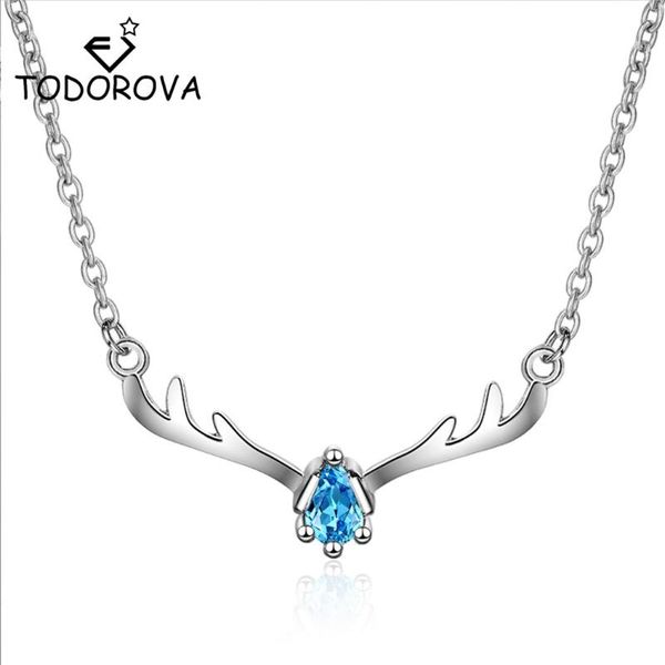 pendant necklaces todorova 3 colors water drop cubic zircon crystal deer antler pendants for women animal jewelry korean style, Silver
pendant necklaces todorova 3 colors water drop cubic zircon crystal deer antler pendants for women animal jewelry korean style, Silver