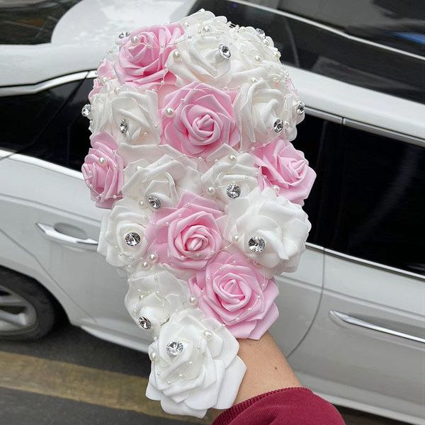 decorative flowers & wreaths waterfall wedding bouquet bride bridesmaid pearl rhinestone pe rose handmade party korean decoration supplies w
decorative flowers & wreaths waterfall wedding bouquet bride bridesmaid pearl rhinestone pe rose handmade party korean decoration supplies w