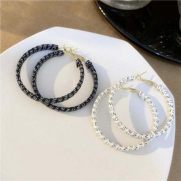 hoop & huggie fashion letter leather twist big circle earrings for women personality trendy jewelry wholesale, Golden;silver
hoop & huggie fashion letter leather twist big circle earrings for women personality trendy jewelry wholesale, Golden;silver