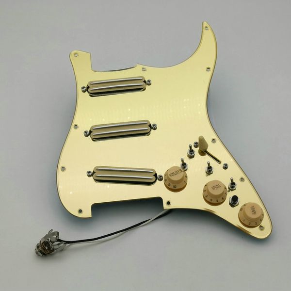 upgrade prewired sss pickguard with yellow mini humbucker pickups high output dcr 4 switch 20 tones more function for fd strat guitar weldin
upgrade prewired sss pickguard with yellow mini humbucker pickups high output dcr 4 switch 20 tones more function for fd strat guitar weldin