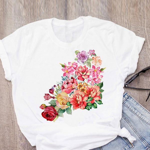 women's t-shirt vogue t shirts women harajuku flower print fashion short sleeve shirt ladies womens graphic female tee t-shirts, White
women's t-shirt vogue t shirts women harajuku flower print fashion short sleeve shirt ladies womens graphic female tee t-shirts, White