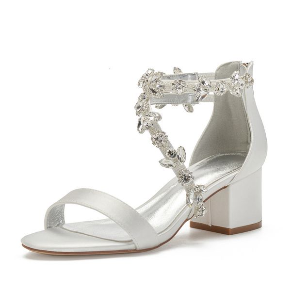 sandals block heels satin crystals wedding for bride open toe zipper back mid formal party dress summer 4y2n, Black
sandals block heels satin crystals wedding for bride open toe zipper back mid formal party dress summer 4y2n, Black