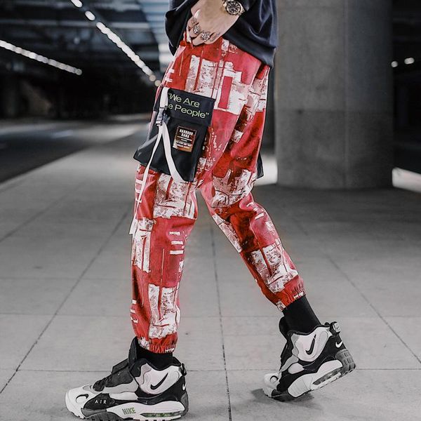 men's pants print color block patchwork harem men hip hop casual joggers trousers male fashion windbreaker sweatpants, Black
men's pants print color block patchwork harem men hip hop casual joggers trousers male fashion windbreaker sweatpants, Black