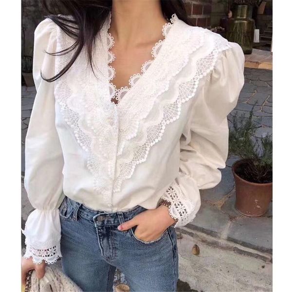 arrival women lantern sleeve lace v-neck blouse vintage office lady elegance white shirts korean style t08914f women's blouses &
arrival women lantern sleeve lace v-neck blouse vintage office lady elegance white shirts korean style t08914f women's blouses &