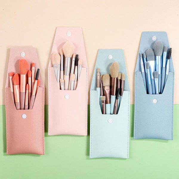 makeup brushes 8 mini brush set morandi portable soft hair beauty tool with leather bag cover powder eyeshadow
makeup brushes 8 mini brush set morandi portable soft hair beauty tool with leather bag cover powder eyeshadow