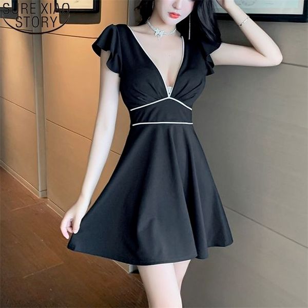 summer korean v-neck mini party dress high waist nightclub backless women short sleeve vestidos 14567 210506, Black;gray
summer korean v-neck mini party dress high waist nightclub backless women short sleeve vestidos 14567 210506, Black;gray