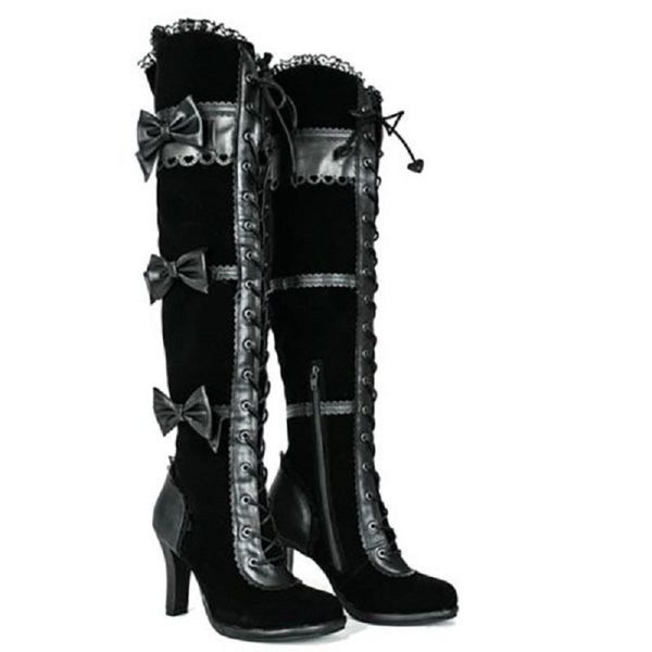 boots women over the knee long winter lace up high heels platform shoes ladies cross strap punk thigh big size, Black
boots women over the knee long winter lace up high heels platform shoes ladies cross strap punk thigh big size, Black