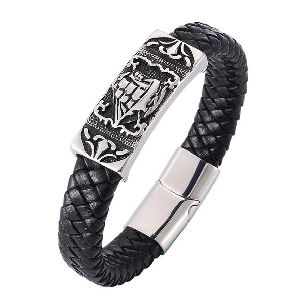charm bracelets factory braided leather bracelet stainless steel magnet clasp fashion men's titanium jewelry, Golden;silver
charm bracelets factory braided leather bracelet stainless steel magnet clasp fashion men's titanium jewelry, Golden;silver