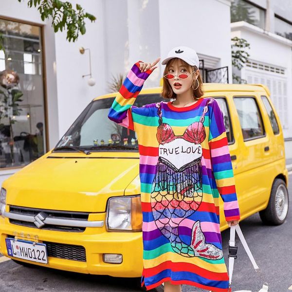 women's sweaters woman paillette plus size rainbow sea-maid fashion retro, White;black
women's sweaters woman paillette plus size rainbow sea-maid fashion retro, White;black