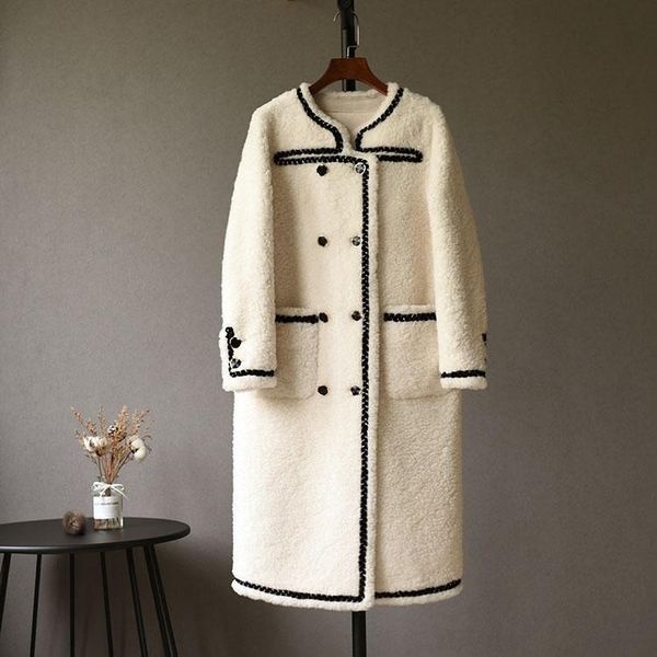 women's fur & faux women 2022 autumn winter real wool coat jacket female warm genuine lamb coats ladies elegant double breasted jackets, Black
women's fur & faux women 2022 autumn winter real wool coat jacket female warm genuine lamb coats ladies elegant double breasted jackets, Black