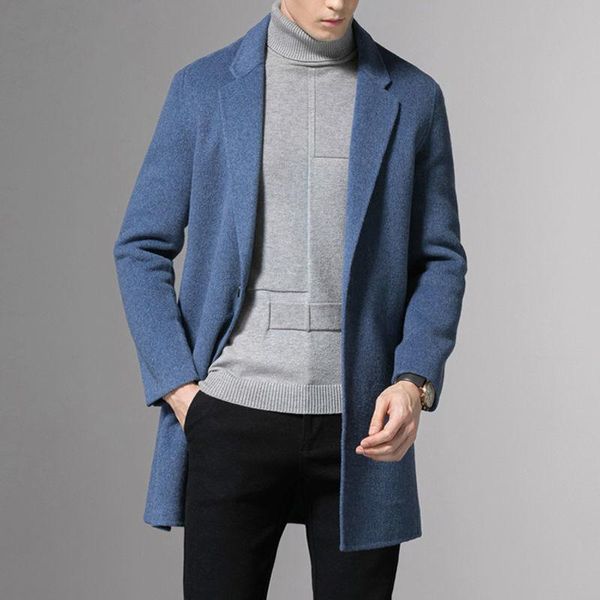 men's wool & blends 2021 autumn winter fashion men solid color long sleeve woolen coat single breasted jacket men's thick warm over, Black
men's wool & blends 2021 autumn winter fashion men solid color long sleeve woolen coat single breasted jacket men's thick warm over, Black