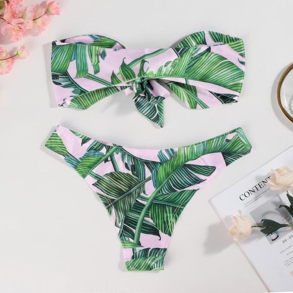 women's swimwear bikini 2021 set coconut print padded bathing swimsuit beachwear women tankini suit, White;black
women's swimwear bikini 2021 set coconut print padded bathing swimsuit beachwear women tankini suit, White;black