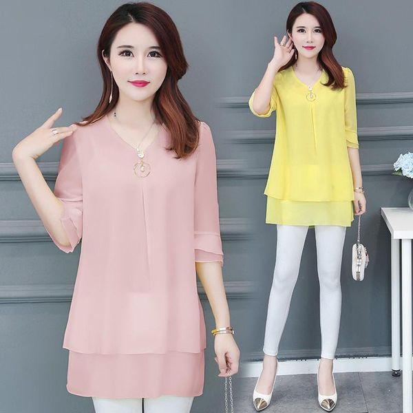 women's blouses & shirts 2021 summer plus size chiffon shirt casual loose short-sleeved blouse feminino v644, White
women's blouses & shirts 2021 summer plus size chiffon shirt casual loose short-sleeved blouse feminino v644, White