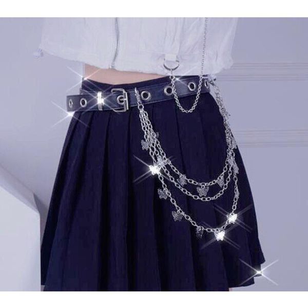 belts 1pcs women men pants chain punk street butterfly belt keychain jeans hiphop waist multi layer hook trousers jewelry, Black;brown
belts 1pcs women men pants chain punk street butterfly belt keychain jeans hiphop waist multi layer hook trousers jewelry, Black;brown