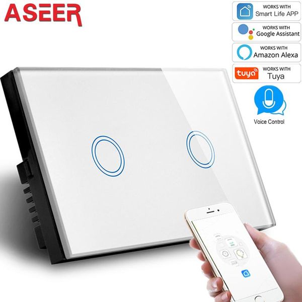 smart home control aseer us standard 2 gang wifi wall touch switch,capacitive glass panel light switch support alexa google assistant
smart home control aseer us standard 2 gang wifi wall touch switch,capacitive glass panel light switch support alexa google assistant