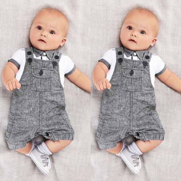 newborn toddler baby boys summer 2pcs sets short sleeve turn-down collar color patchwork t-shirts solid overalls outfit 0-24m, White
newborn toddler baby boys summer 2pcs sets short sleeve turn-down collar color patchwork t-shirts solid overalls outfit 0-24m, White
