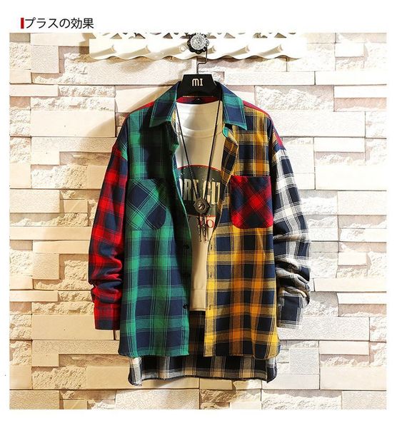 downs spring personality, korean color trend, matching plaid shirt, men's casual hip-hop loose long-sleeved shirt 5xl, Black
downs spring personality, korean color trend, matching plaid shirt, men's casual hip-hop loose long-sleeved shirt 5xl, Black