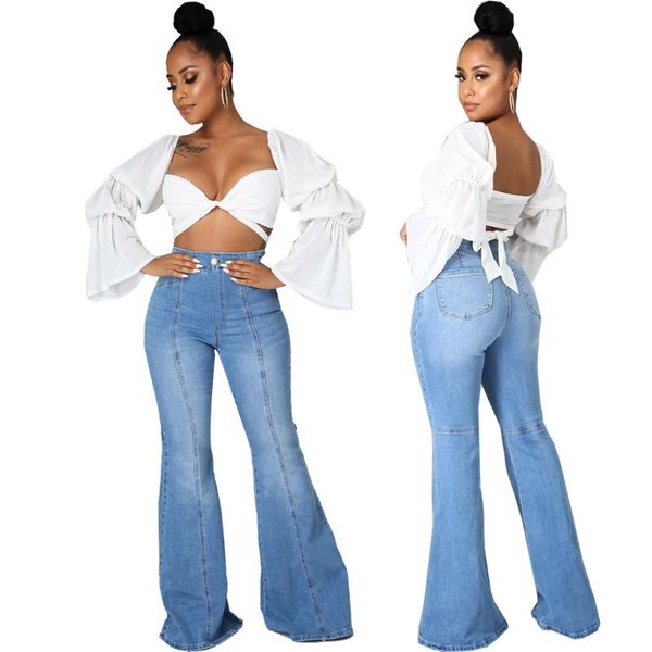 women's jeans 2021 autumn flared blue slim body high waist vintage denim pants female korean solid color trouser 3xl
women's jeans 2021 autumn flared blue slim body high waist vintage denim pants female korean solid color trouser 3xl