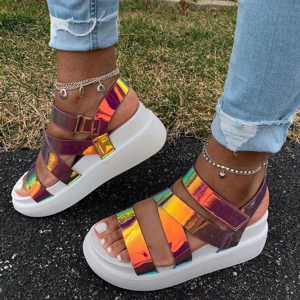female summer multi color platform sandals rainbow ins women fashion shoes woman big size 35-43, Black
female summer multi color platform sandals rainbow ins women fashion shoes woman big size 35-43, Black