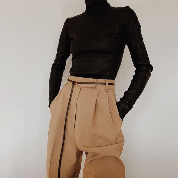 women's pants & capris paris girl high-waist wide-leg solid loose full length ladies vintage temperament casual straight trousers, Black;white
women's pants & capris paris girl high-waist wide-leg solid loose full length ladies vintage temperament casual straight trousers, Black;white