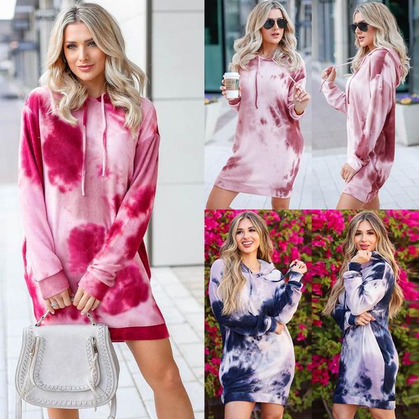 casual dresses 2021 autumn long sleeve hoodie women loose tie-dye sweatshirt dress female harajuku korean oversized pullovers vestidos, Black;gray
casual dresses 2021 autumn long sleeve hoodie women loose tie-dye sweatshirt dress female harajuku korean oversized pullovers vestidos, Black;gray