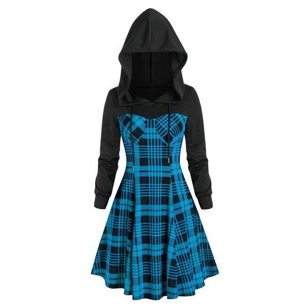 casual dresses gothic women vintage plaid printed splicing hooded long sleeve party a-line mini dress vestidos longos de verao, Black;gray
casual dresses gothic women vintage plaid printed splicing hooded long sleeve party a-line mini dress vestidos longos de verao, Black;gray