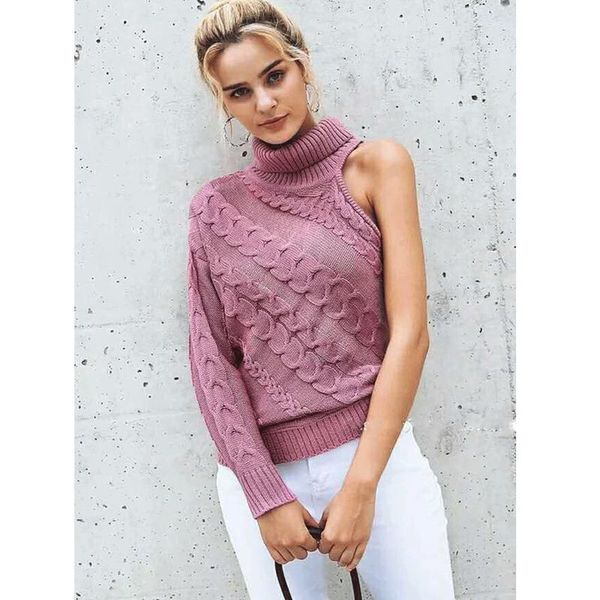 women's sweaters women loose long sleeve sweater knitted one 0ff shoulder turtleneck outwear knitwear winter warm, White;black
women's sweaters women loose long sleeve sweater knitted one 0ff shoulder turtleneck outwear knitwear winter warm, White;black