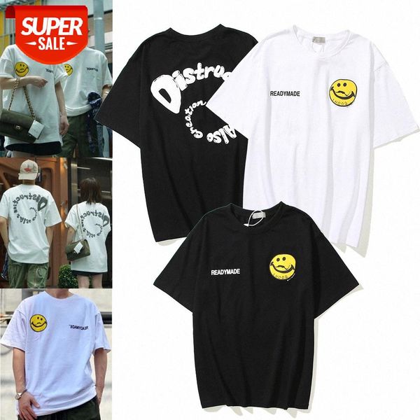 japanese street style short-sleeved t-shirt for men and women couples, letter smiley foam printing loose round neck bottoming shirt #xm7f, White;black
japanese street style short-sleeved t-shirt for men and women couples, letter smiley foam printing loose round neck bottoming shirt #xm7f, White;black
