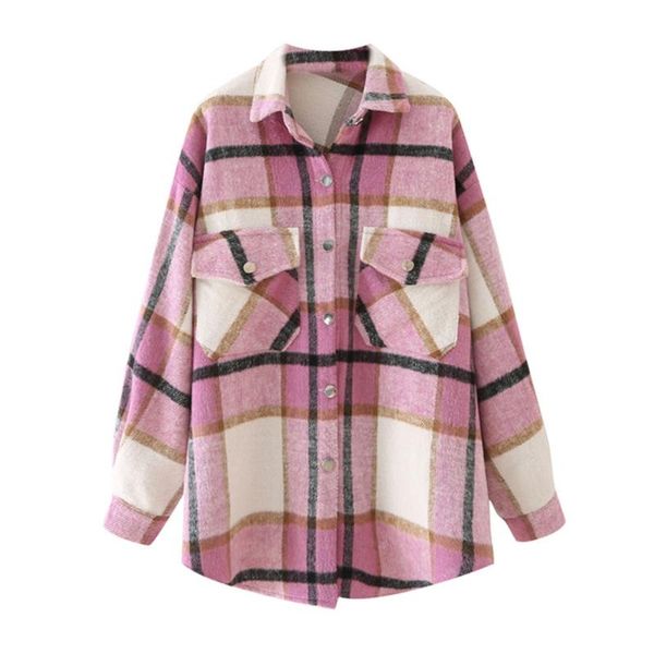 women's jackets diyig woman 2021 autumn wear korean commuting pink plaid casual loose jacket, Black;brown
women's jackets diyig woman 2021 autumn wear korean commuting pink plaid casual loose jacket, Black;brown