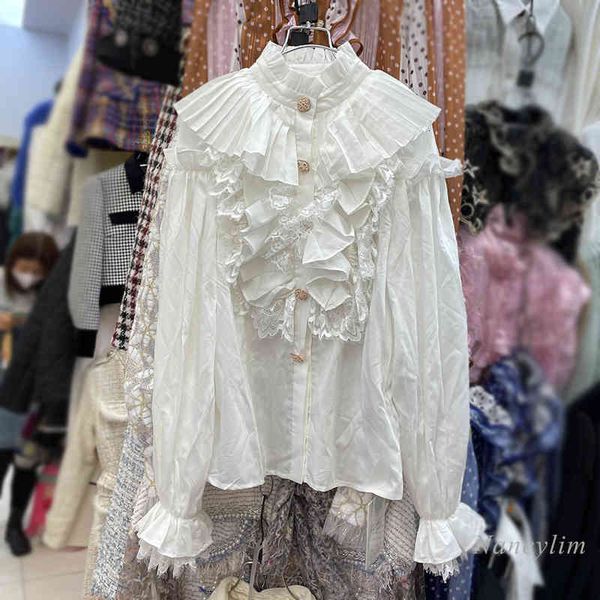 blouses vintage ruffled blouse woman's long sleeve lace stand collar shirt office lady all-match white spring
blouses vintage ruffled blouse woman's long sleeve lace stand collar shirt office lady all-match white spring