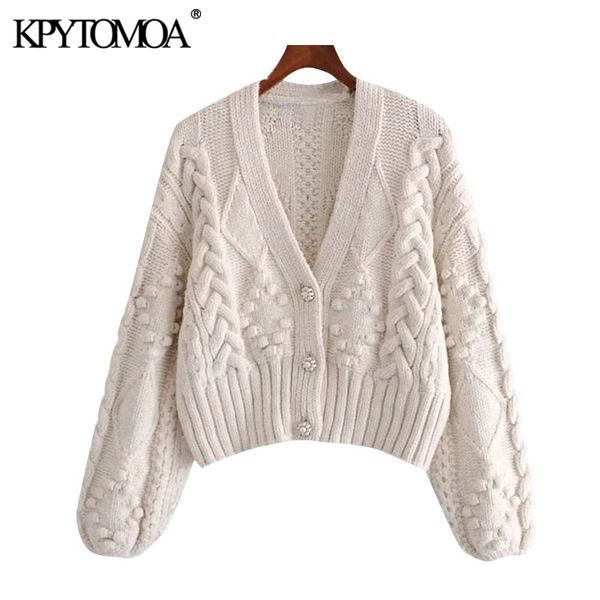 kpytomoa women 2021 fashion pompom appliques cropped knitted cardigan sweater vintage long sleeve female outerwear chic, Black
kpytomoa women 2021 fashion pompom appliques cropped knitted cardigan sweater vintage long sleeve female outerwear chic, Black